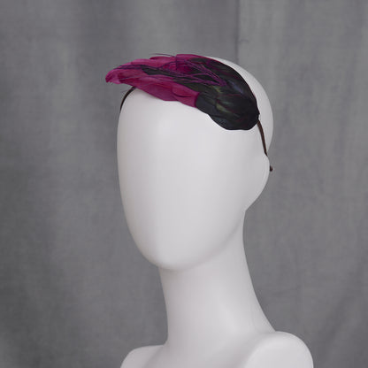Plum Purple Feather Headband No.007