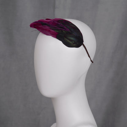 Plum Purple Feather Headband No.007