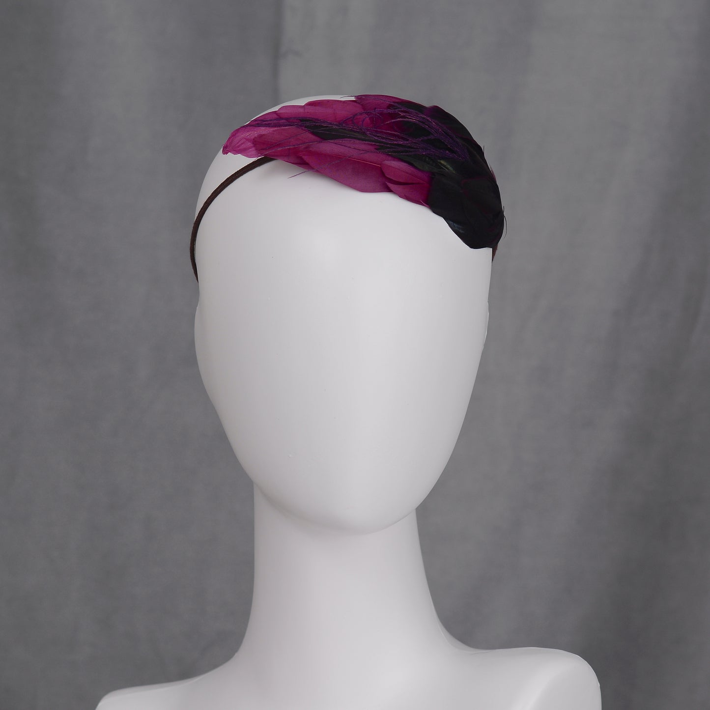 Plum Purple Feather Headband No.007