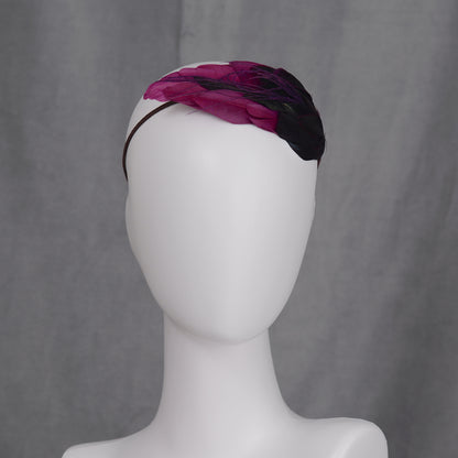 Plum Purple Feather Headband No.007