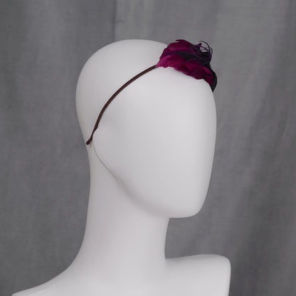 Plum Purple Feather Headband No.007