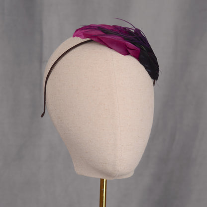 Plum Purple Feather Headband No.007
