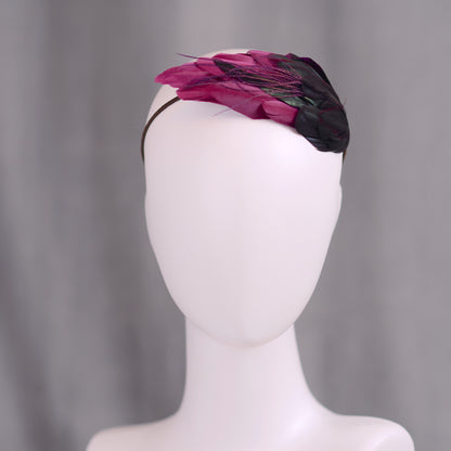 Plum Purple Feather Headband No.007