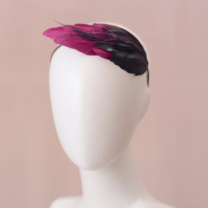 Plum Purple Feather Headband No.007