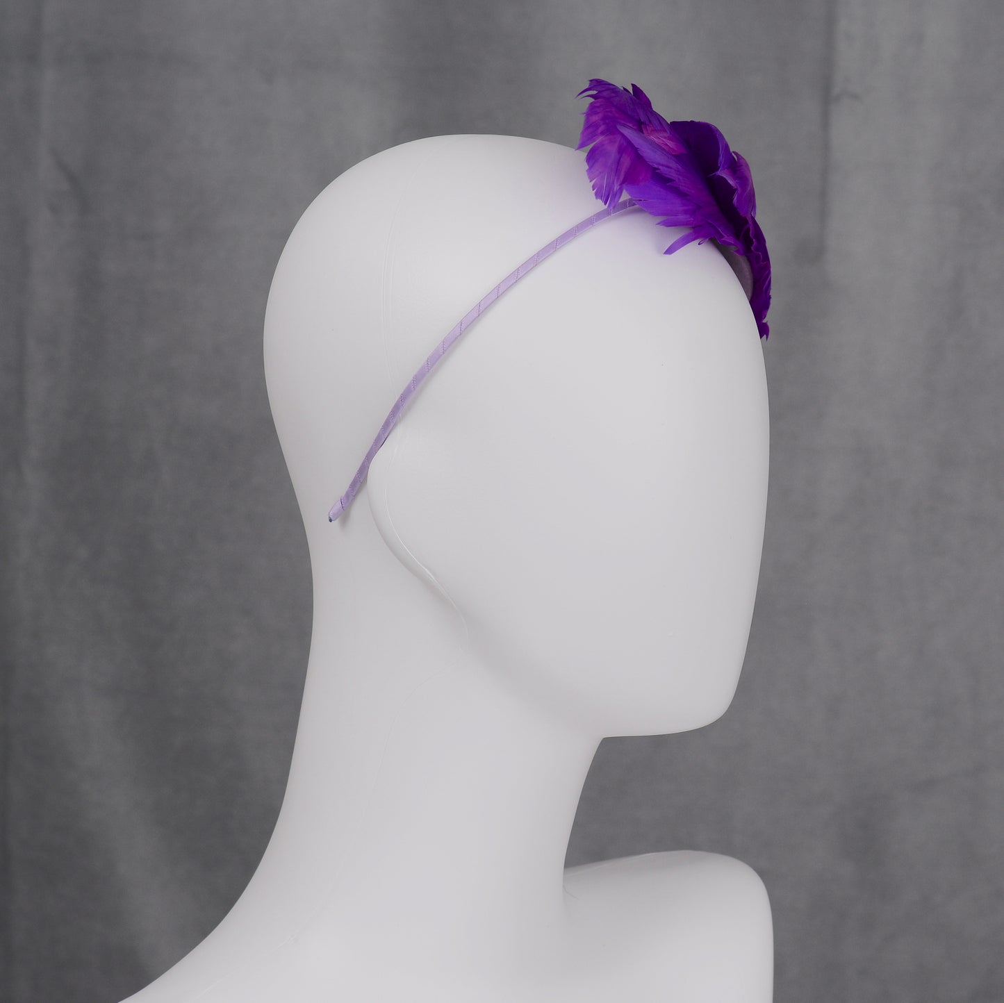Cosmic Purple Feather Fascinator Headband No.014