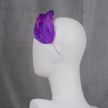 Cosmic Purple Feather Fascinator Headband No.014