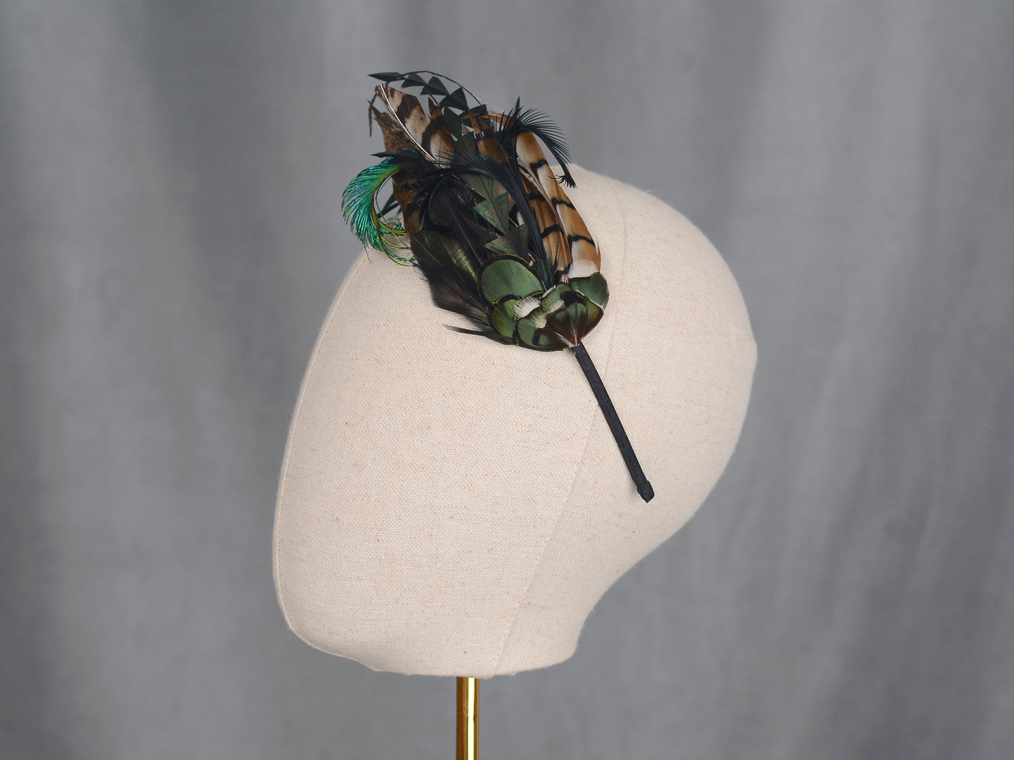 Pheasant Feather Headpiece No.020 - Feather  Headband Fascinator