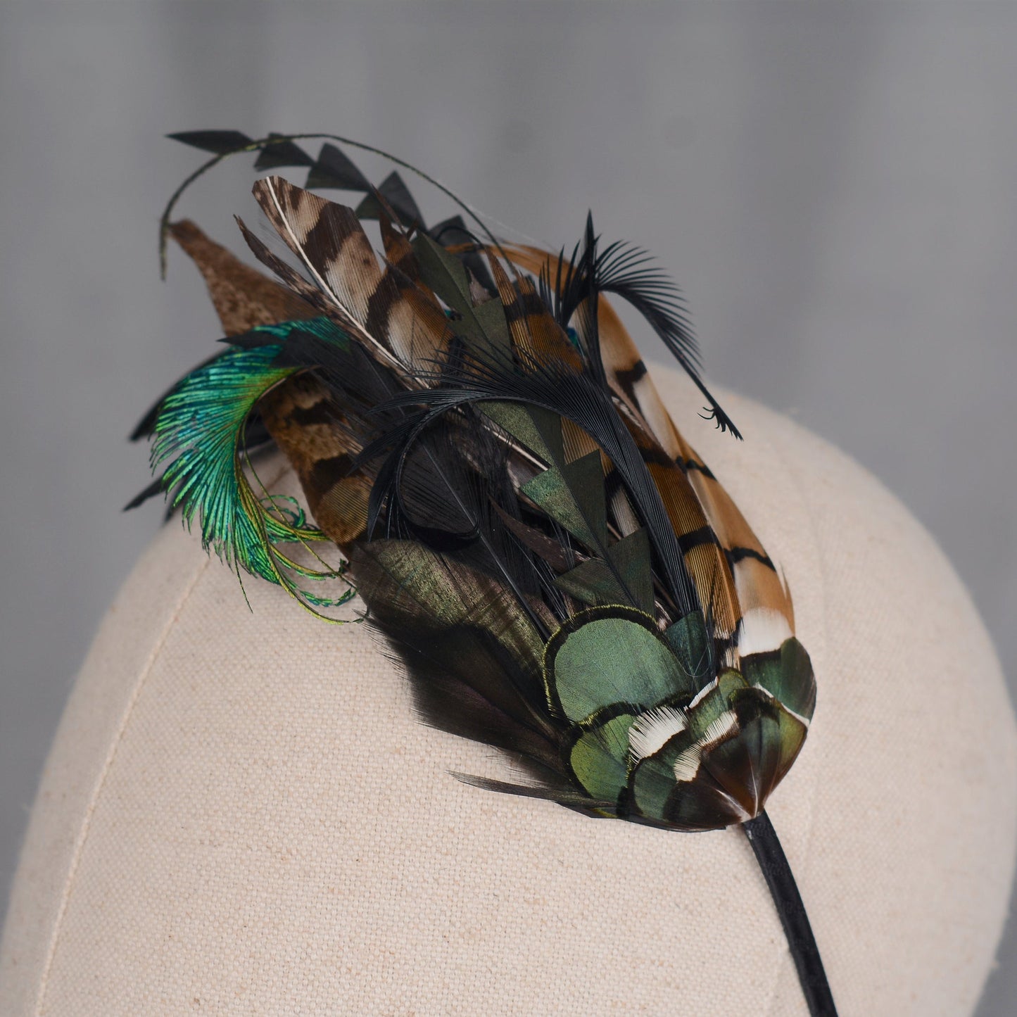 Pheasant Feather Headpiece No.020 - Feather  Headband Fascinator