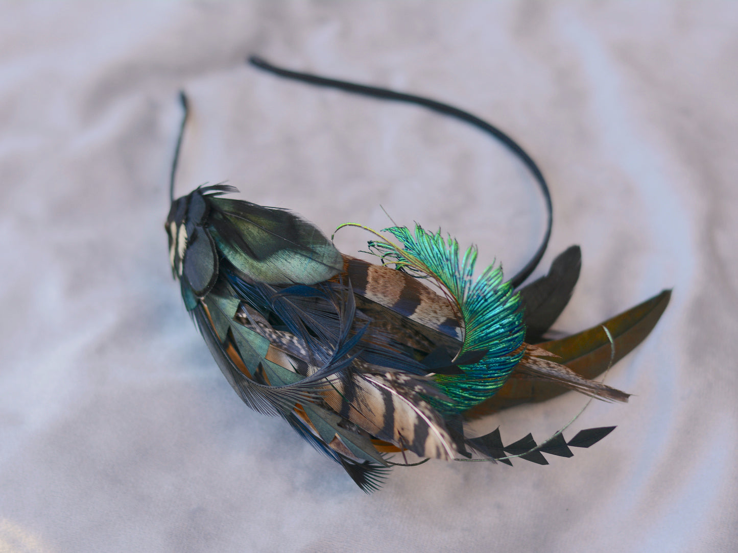 Pheasant Feather Headpiece No.020 - Feather  Headband Fascinator