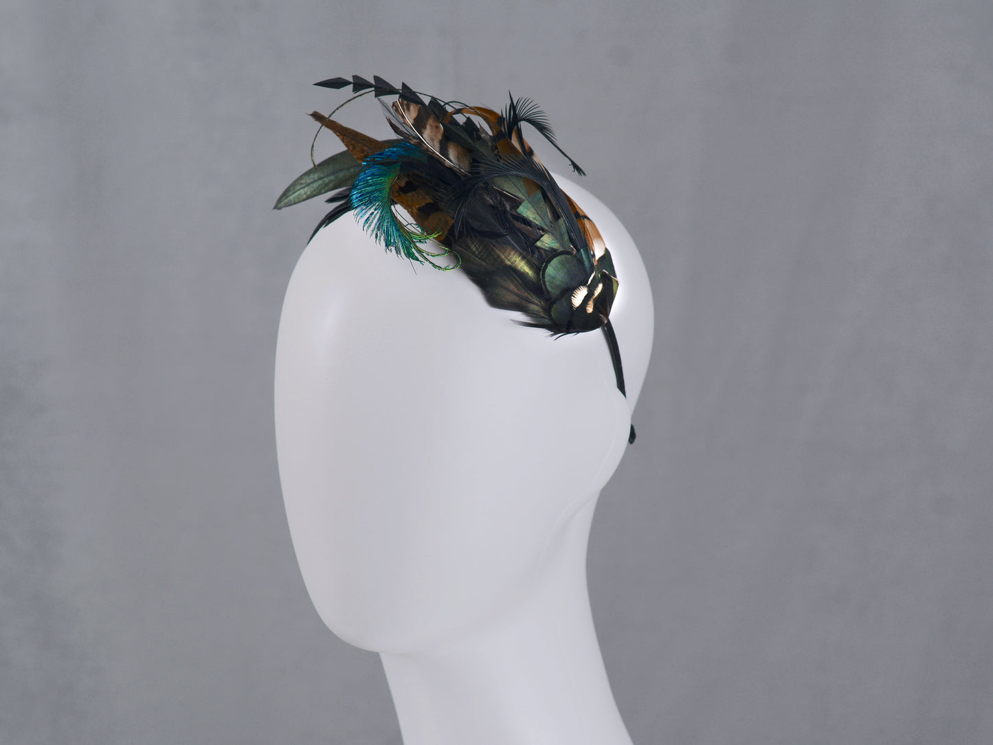 Pheasant Feather Headpiece No.020 - Feather  Headband Fascinator
