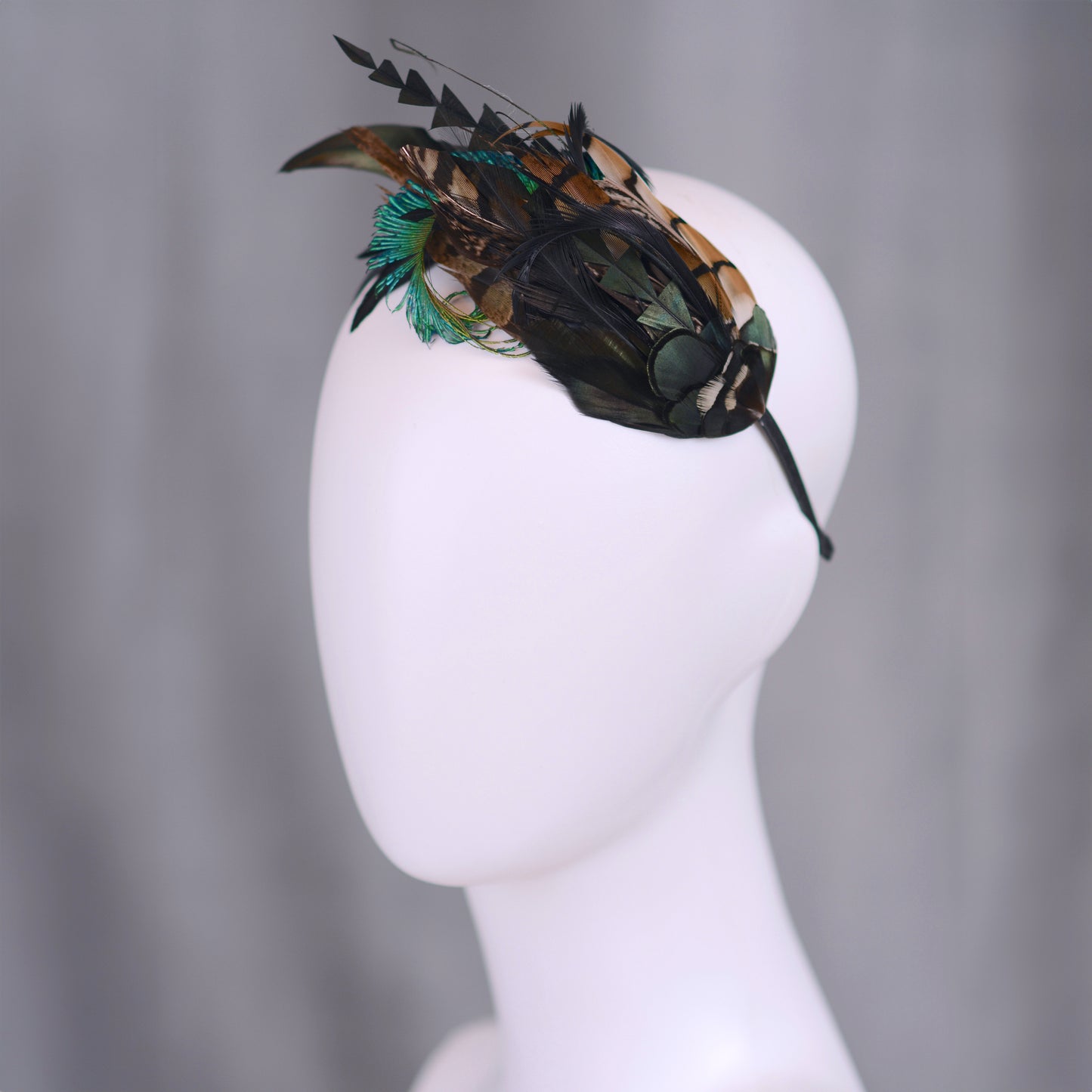 Pheasant Feather Headpiece No.021 - Feather  Headband Fascinator