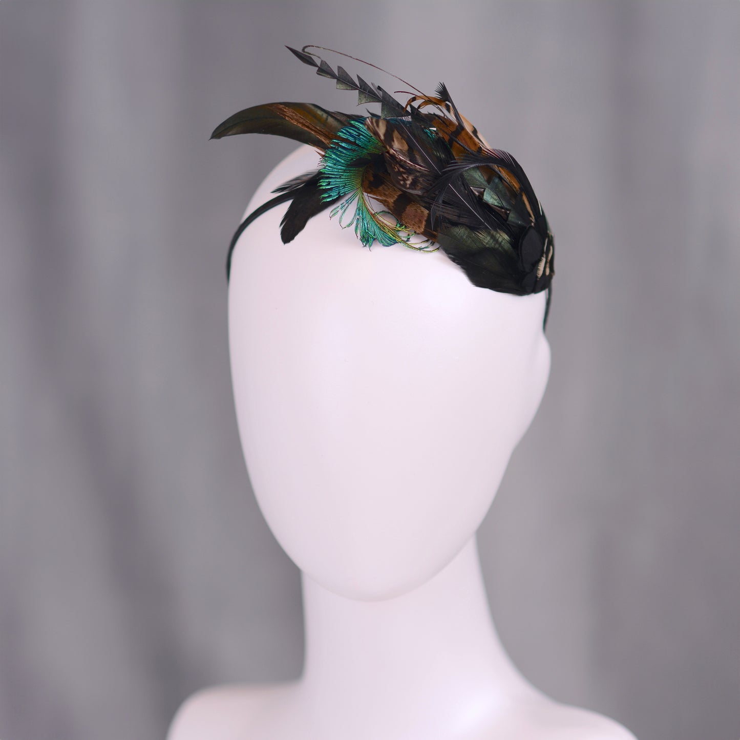 Pheasant Feather Headpiece No.021 - Feather  Headband Fascinator