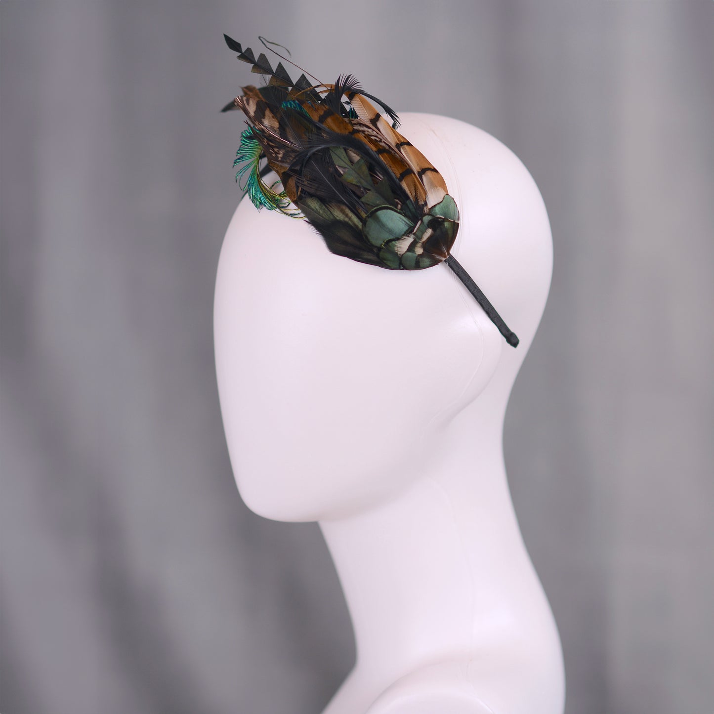 Pheasant Feather Headpiece No.021 - Feather  Headband Fascinator