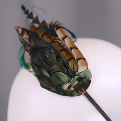 Pheasant Feather Headpiece No.021 - Feather  Headband Fascinator