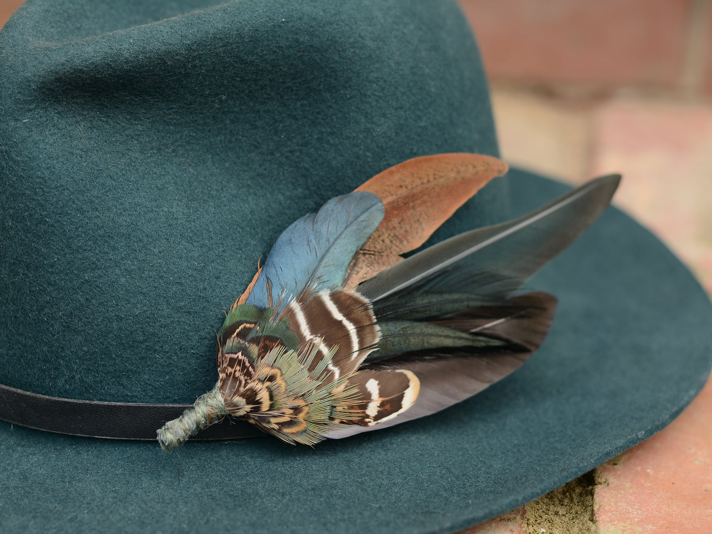 Pheasant Feather Brooch Hat Pin No.146