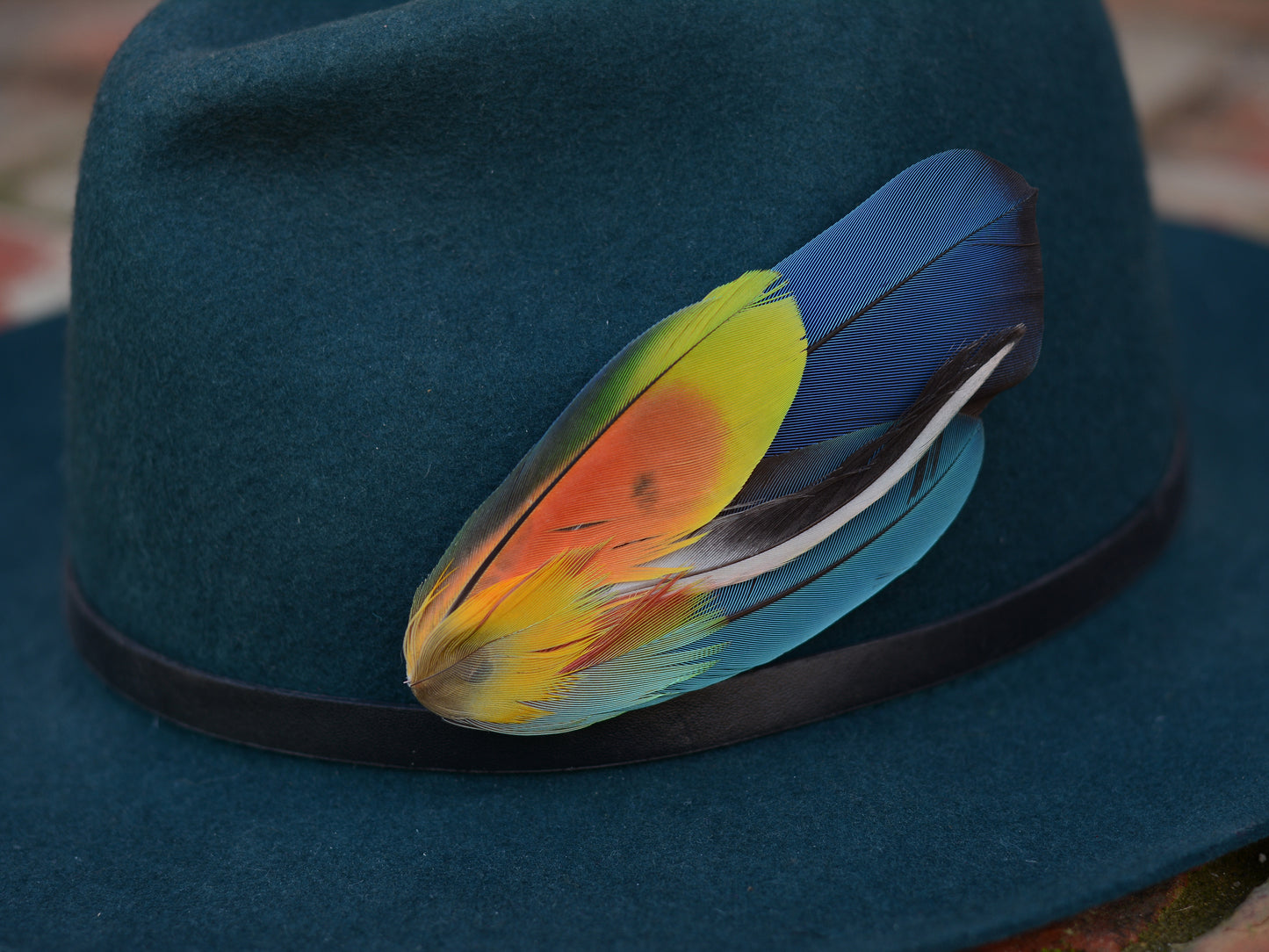 Tropical Parrot Feather Lapel Pin No.320