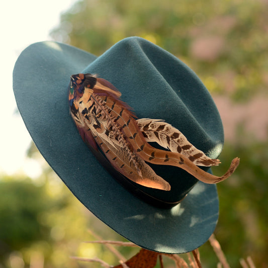 Luxury Natural Copper Pheasant Hat Pin No.326
