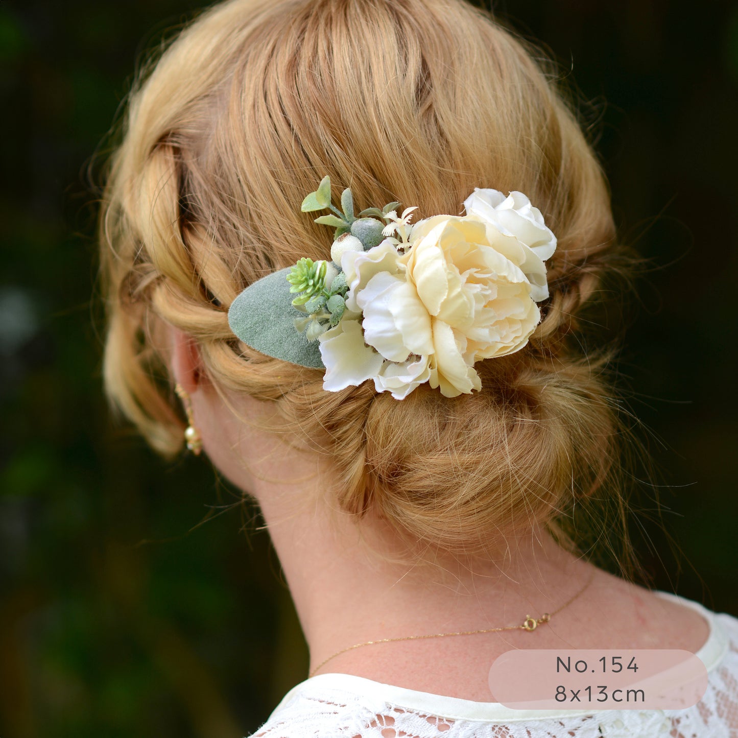 Ivory / Off White Flower Hair Clips