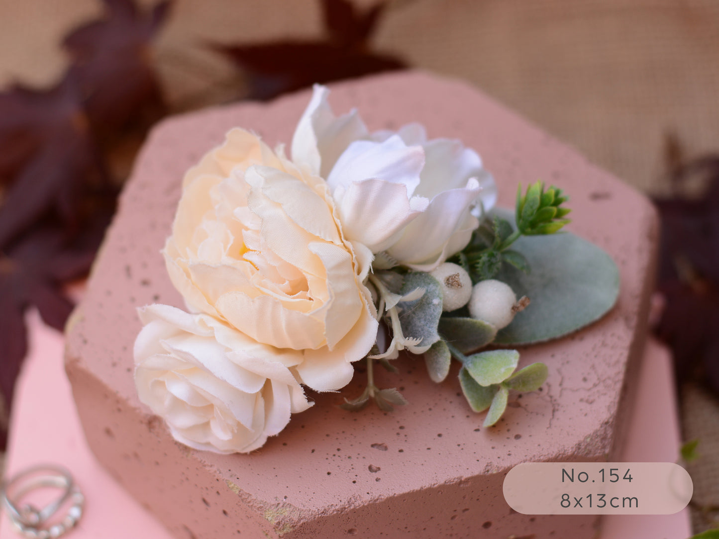 Ivory / Off White Flower Hair Clips