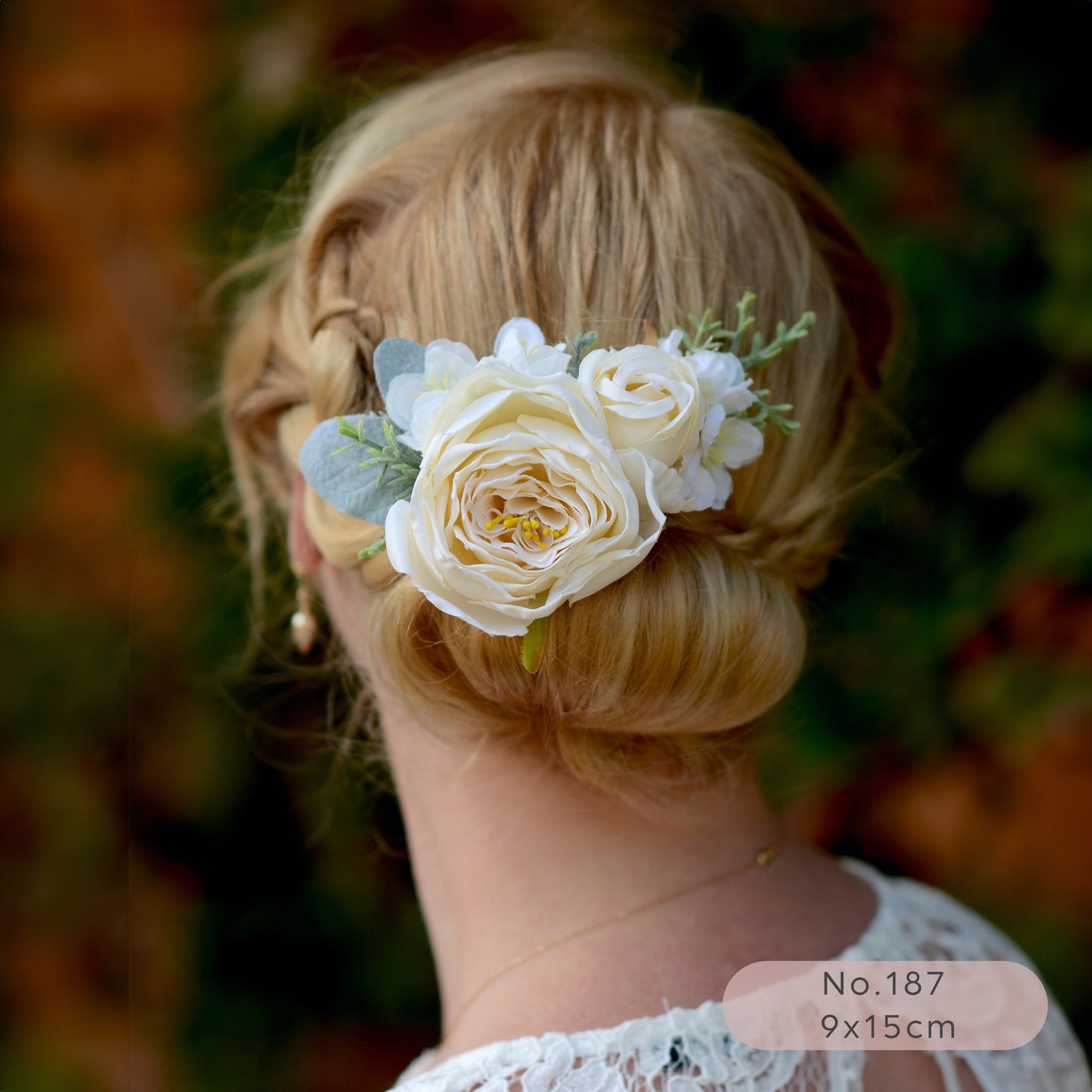 Ivory / Off White Flower Hair Clips